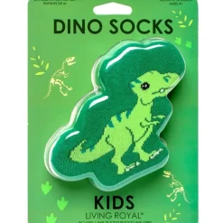 3D Packaged Crew Socks - Dinosaur - "Rawr" - Green