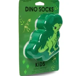 3D Packaged Crew Socks - Dinosaur - "Rawr" - Green