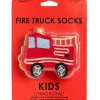 3D Packaged Crew Socks - Fire Truck - Red