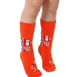 3D Packaged Crew Socks - Fire Truck - Red