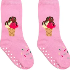 3D Packaged Crew Socks - Ice Cream Cone W/Sprinkles -Pink