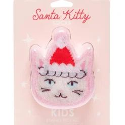 3D Packaged Crew Socks - Santa Kitty