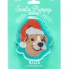 3D Packaged Crew Socks - Santa Puppy