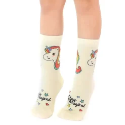 3D Packaged Crew Socks - Unicorns - 