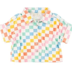 Drew Boxy Button Down Top - Starburst