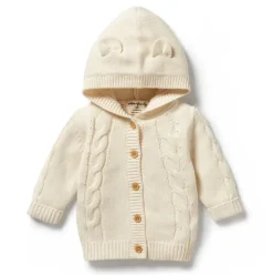 Ecru Knitted Cable Jacket