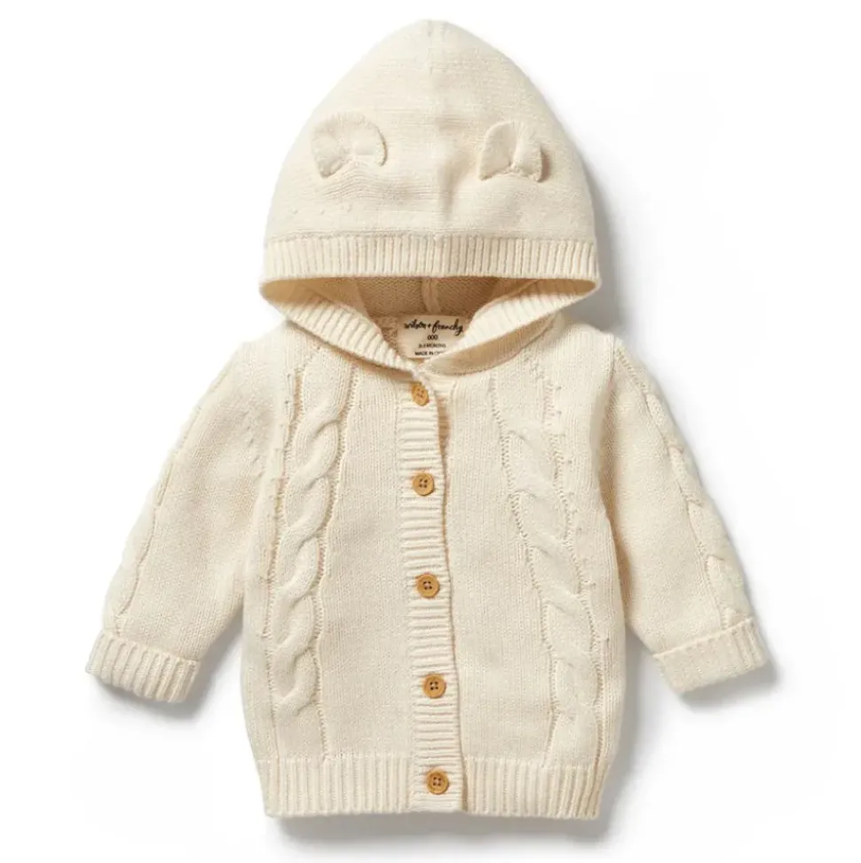 Ecru Knitted Cable Jacket