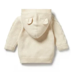 Ecru Knitted Cable Jacket