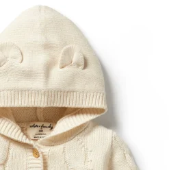 Ecru Knitted Cable Jacket