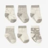 Elephant Non Slip Baby Socks 6pk