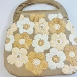 Embroidered Flower Clutch (two colors)
