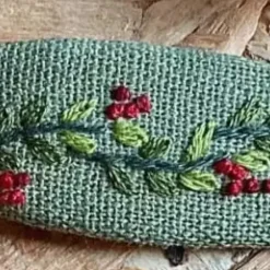 Embroidered Holiday Hair Barrettes - Several Styles