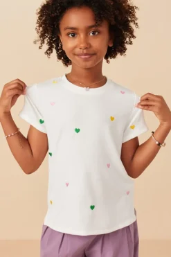Embroidery Heart Tee