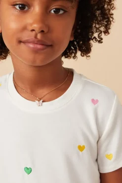 Embroidery Heart Tee