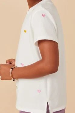 Embroidery Heart Tee