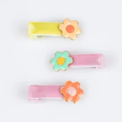 Enamel Daisy Hair Clips (x 6)