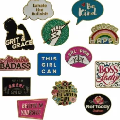 Enamel Power Pins - Several Styles