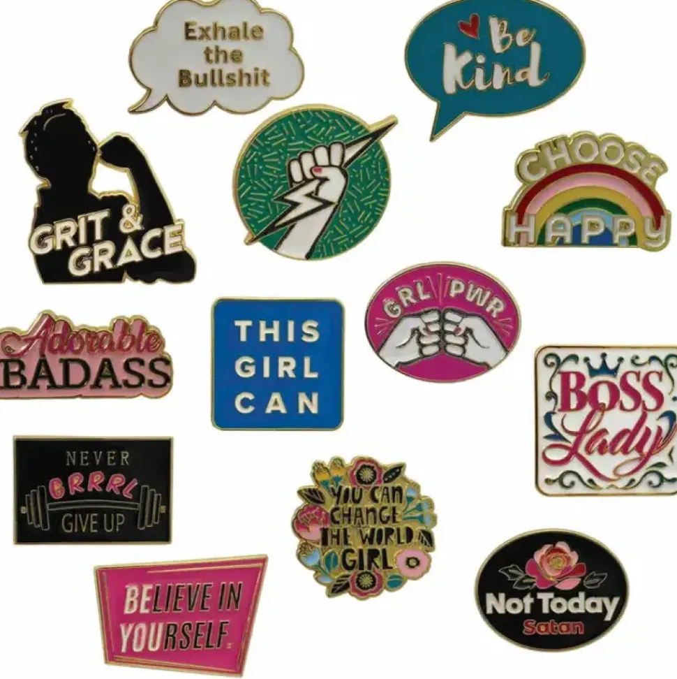 Enamel Power Pins - Several Styles