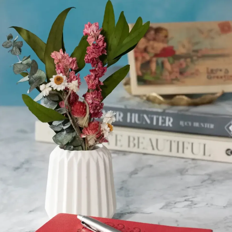 Eucalyptus & Pink Larkspur Mini Bouquet