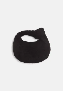 Faux Sheepskin Bag - Black
