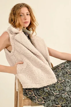 Faux Sheepskin Vest