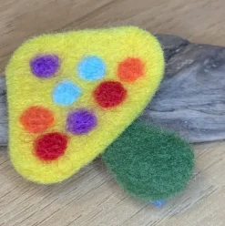 Felt Mushroom Hair Clip (several colors)
