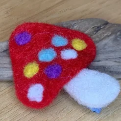 Felt Mushroom Hair Clip (several colors)