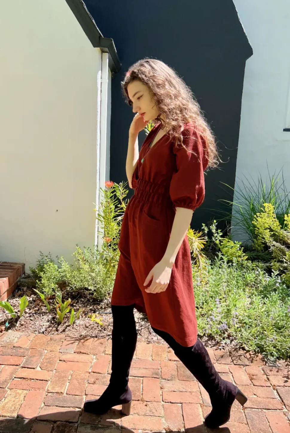 Fiji Dress - Redwood Linen