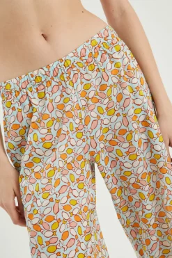 Fish Print Mid-Rise Trousers