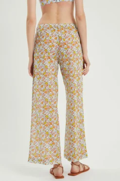 Fish Print Mid-Rise Trousers
