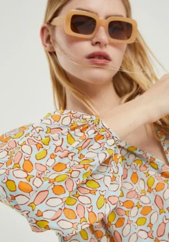 Fish Print Short Tunic Dress