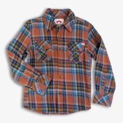 Flannel Shirt - Clay/Jewel Plaid