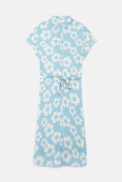 Floral Box Button Front Dress
