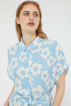 Floral Box Button Front Dress