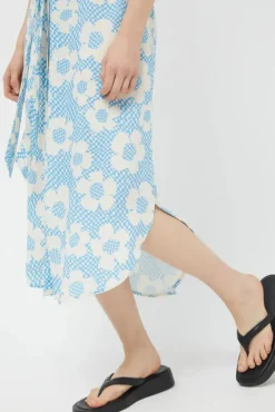 Floral Box Button Front Dress