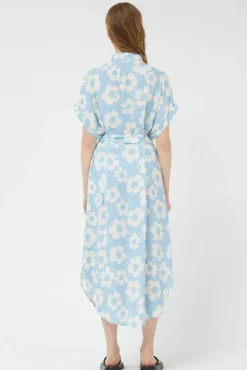 Floral Box Button Front Dress