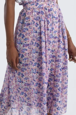 Floral Buttoned Front Skirt