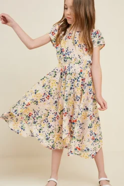 Floral Hanky Hem Dress