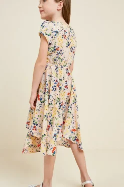 Floral Hanky Hem Dress
