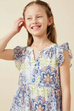 Floral Mandala Print Dress