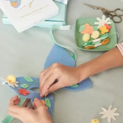 Flower Embroidery Mask Kit