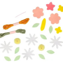 Flower Embroidery Mask Kit