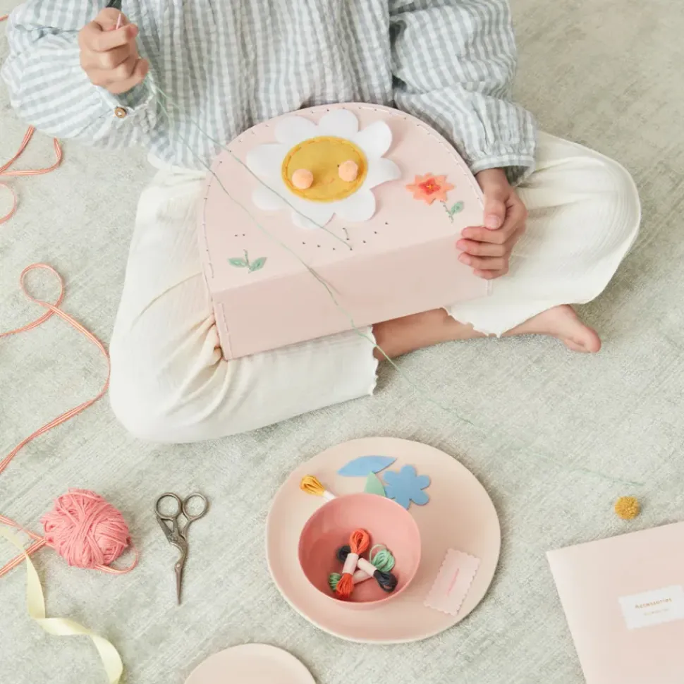 Flower Embroidery Suitcase Kit