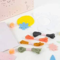 Flower Embroidery Suitcase Kit