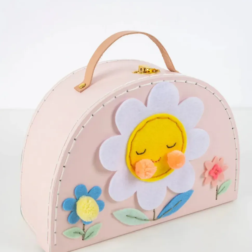 Flower Embroidery Suitcase Kit