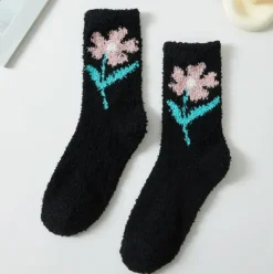 Flower Petal Fuzzy Socks