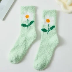 Flower Petal Fuzzy Socks