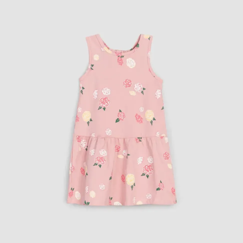 Flower Print Racerback Jersey Dress