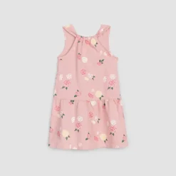 Flower Print Racerback Jersey Dress