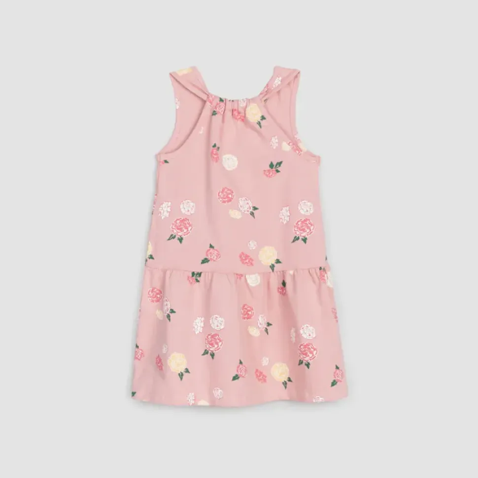 Flower Print Racerback Jersey Dress